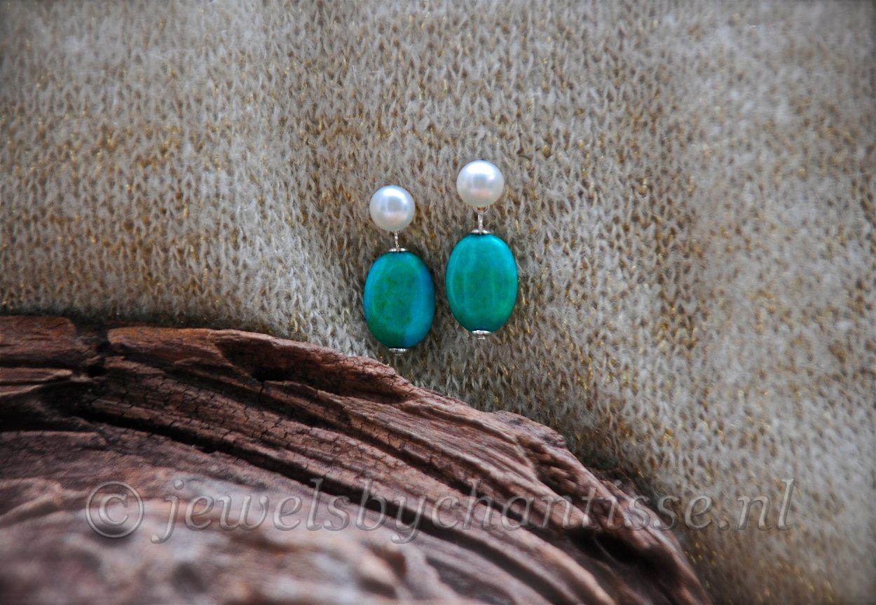 Pareloorstekers met Chrysocolla 5 Pareloorstekers met Chrysocolla