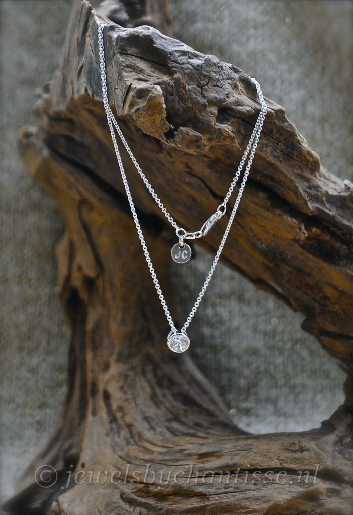 Zilveren Ketting met Zirkonia