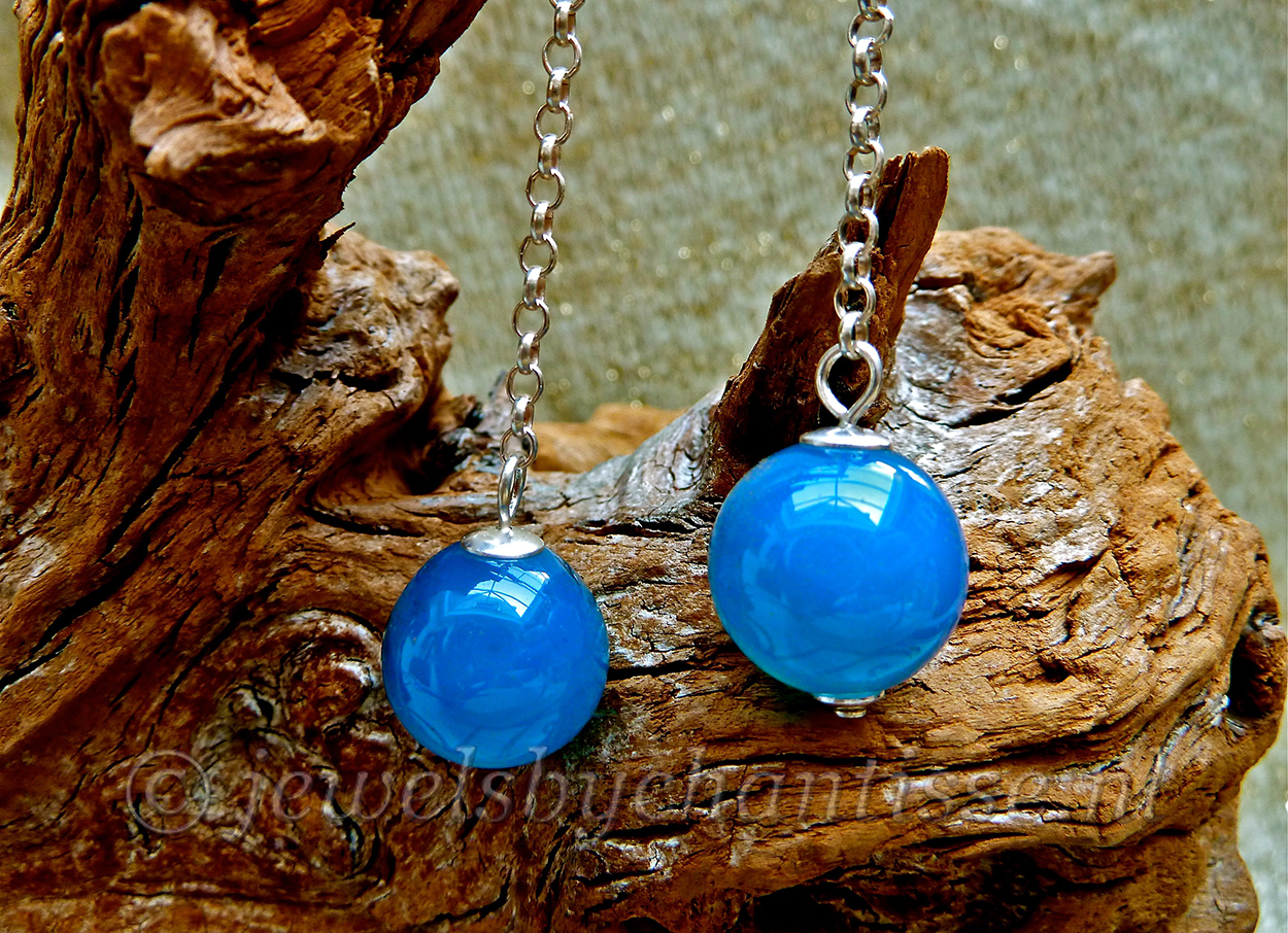 Zilveren Oorbellen met Agaat