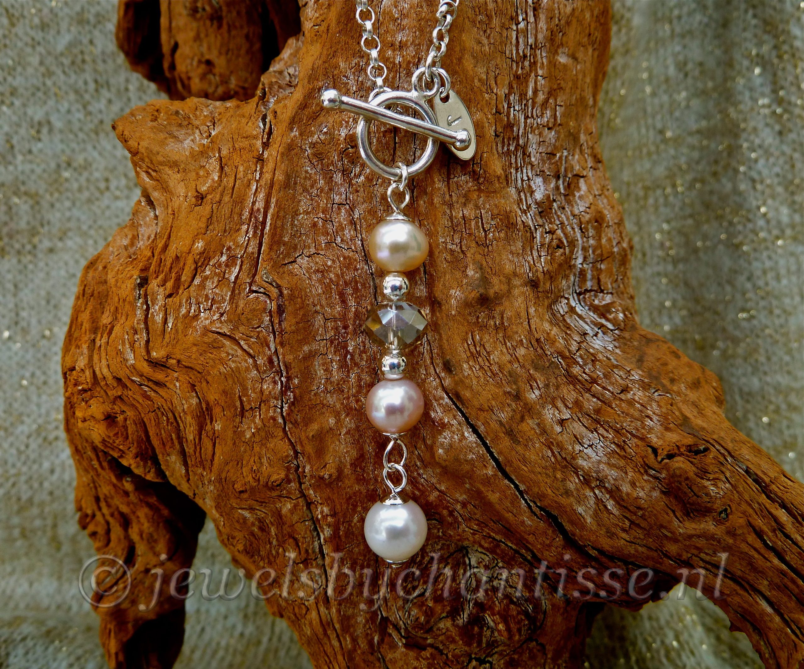 Zilveren Jasseronketting met Parels