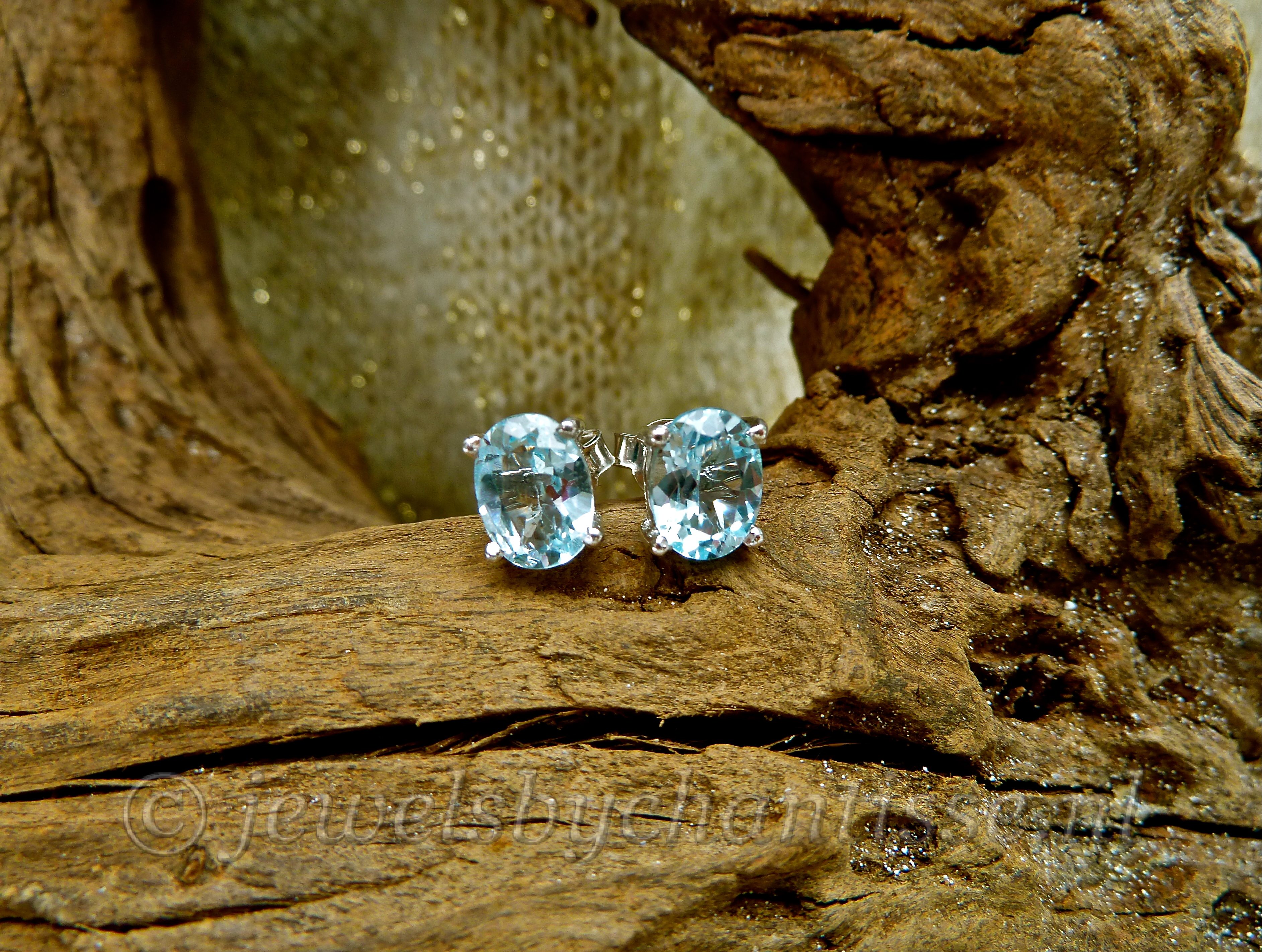 Oorstekers Topaas met Parels