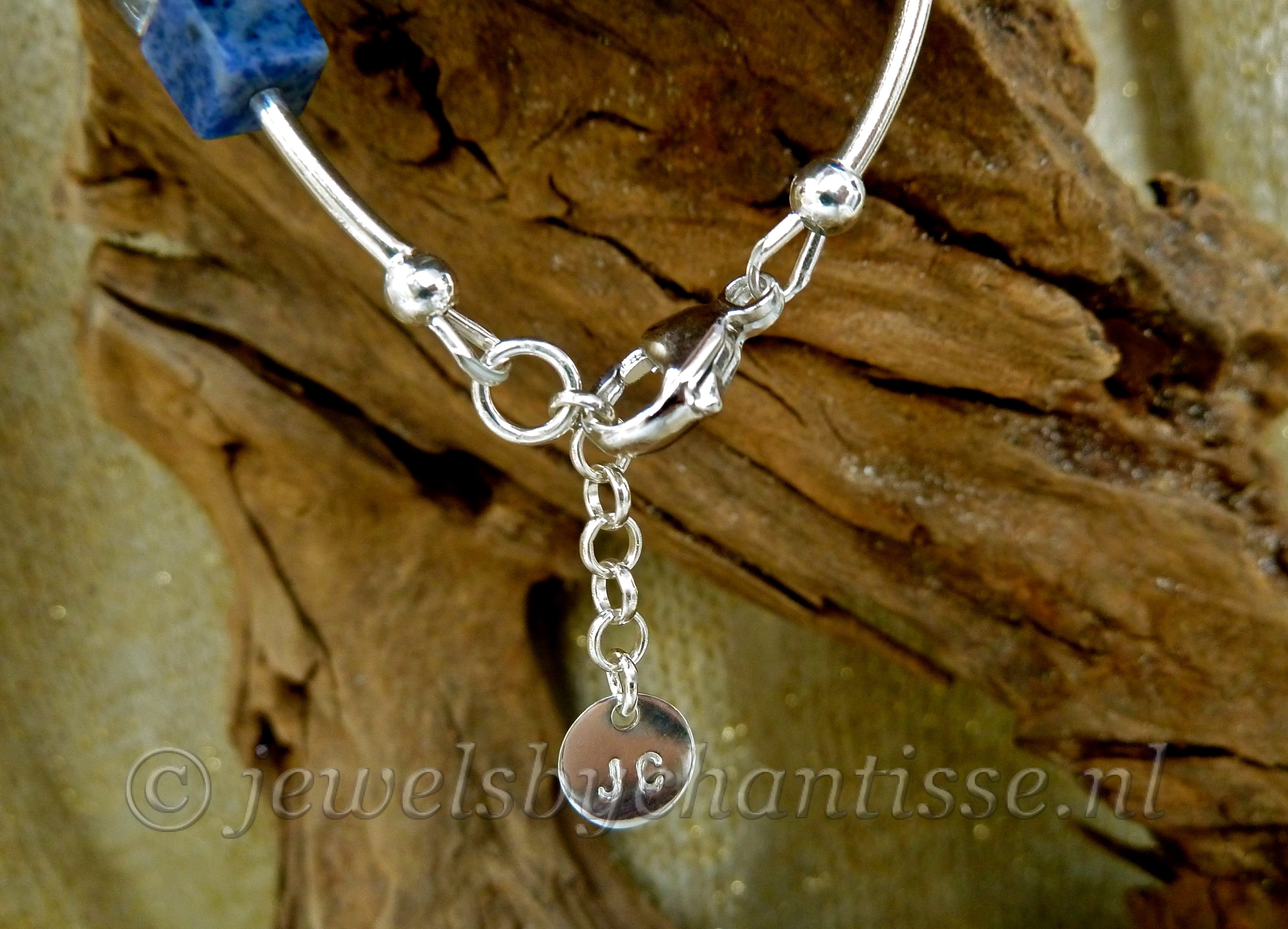 Zilveren Armband met Sodaliet en Bergkristal