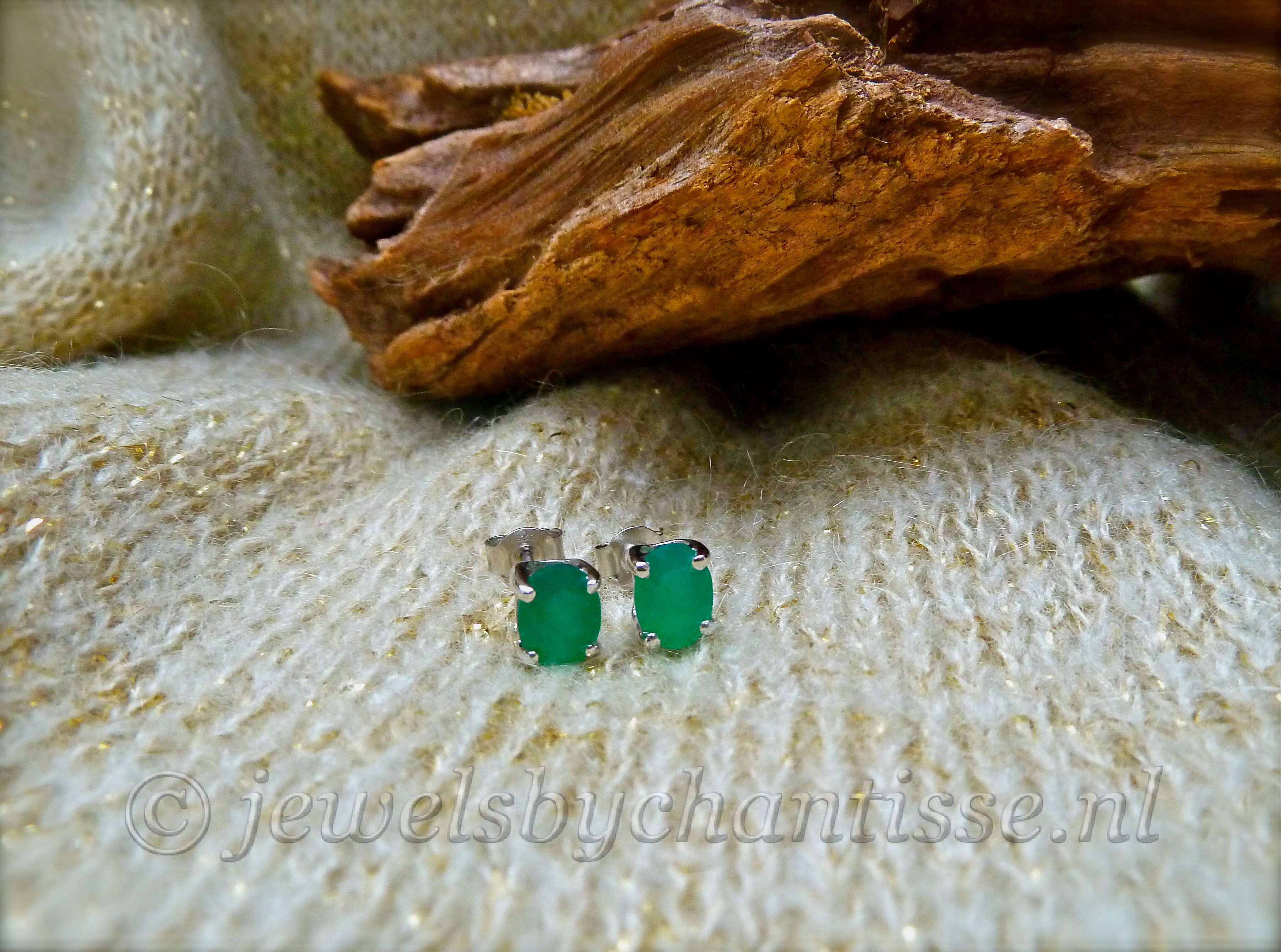 Zilveren Verwisselbare Groene Onyx Oorstekers 2 Zilveren Verwisselbare Groene Onyx Oorstekers