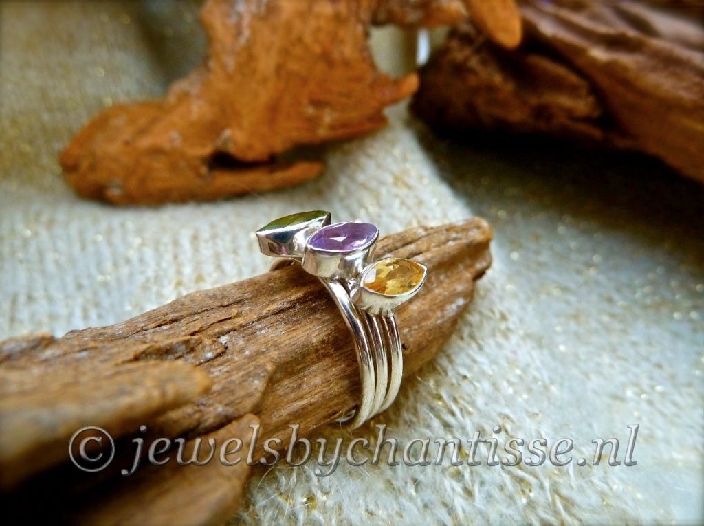 Zilveren Ring met Citrien