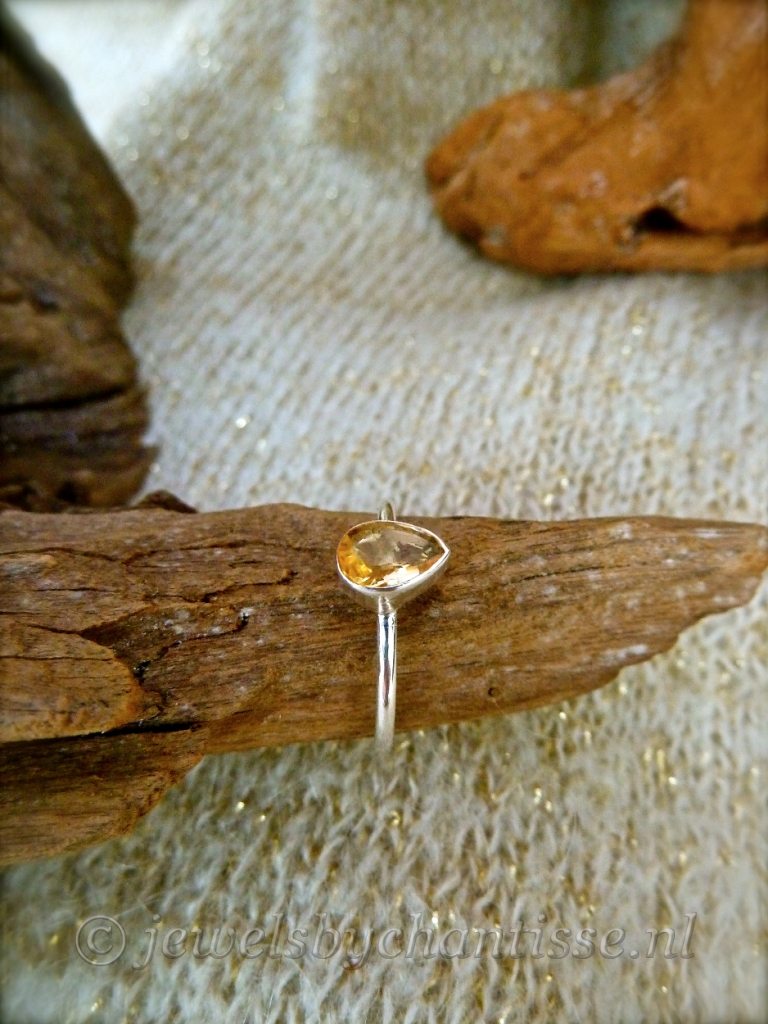 Zilveren Ring met Citrien