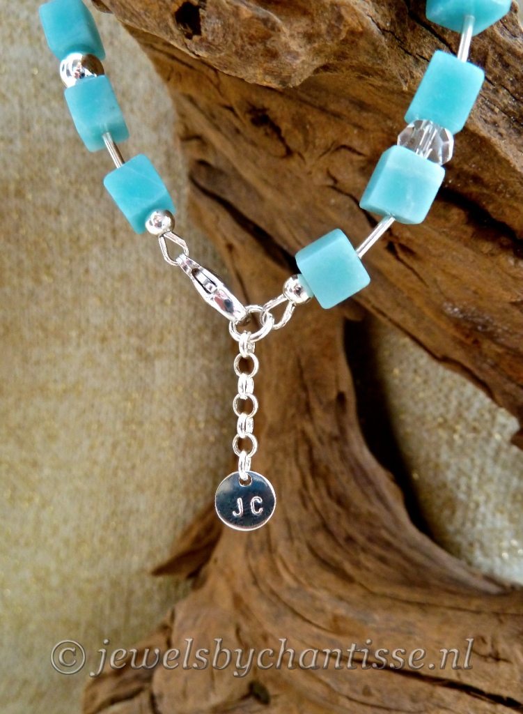 Zilveren Armband met Amazoniet 3 Zilveren Armband met Amazoniet