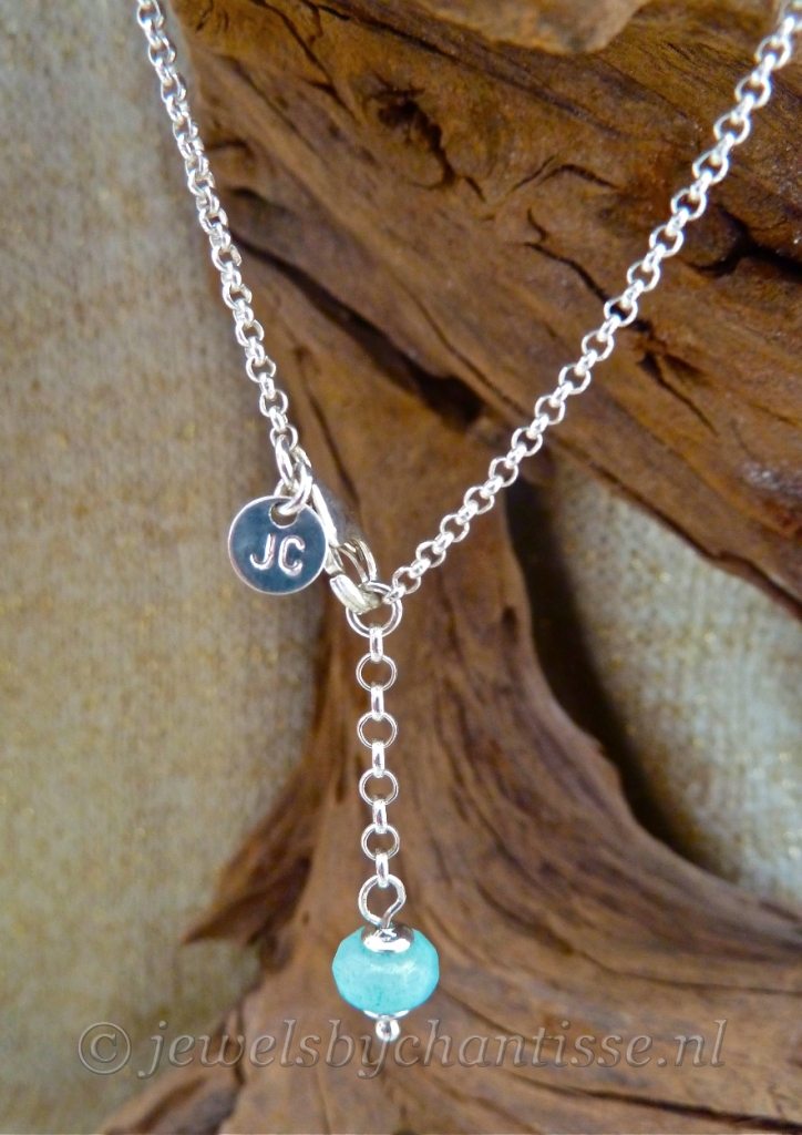 Zilveren Armband met Amazoniet 4 Zilveren Armband met Amazoniet