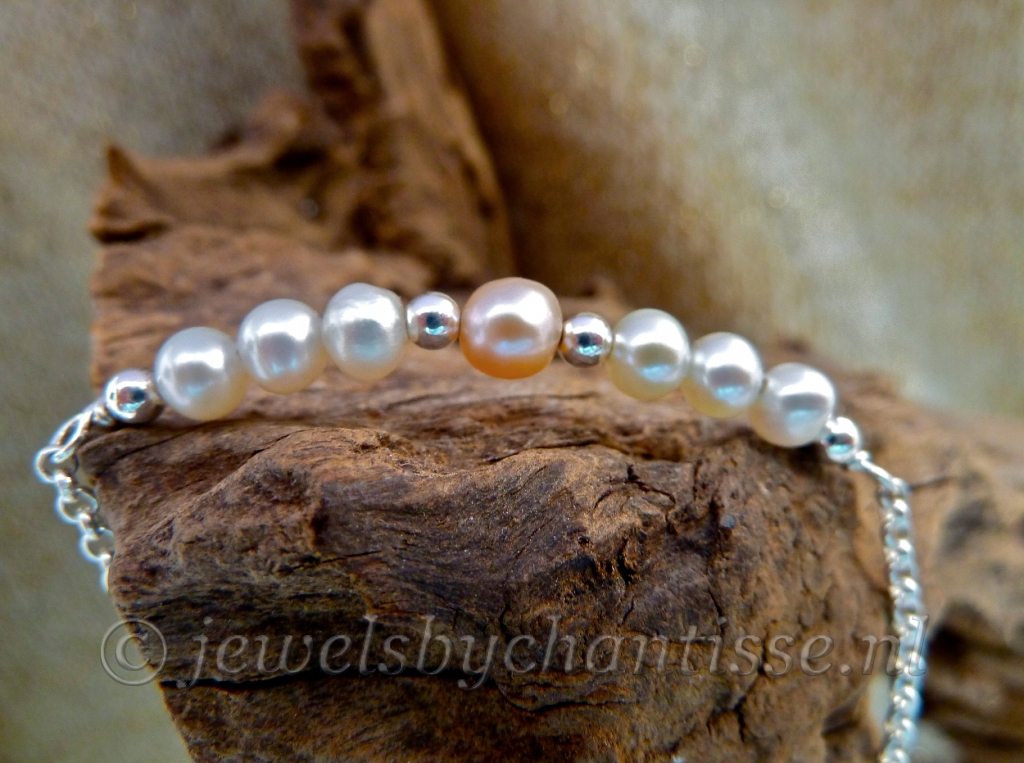 Zilveren Armband met Pareltjes
