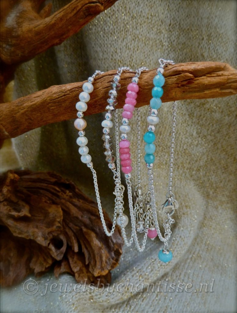 Zilveren Armband met Amazoniet 5 Zilveren Armband met Amazoniet