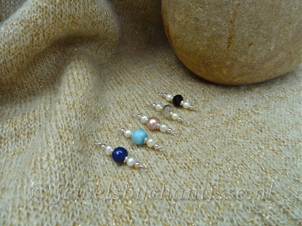 Zilveren Verwisselbare Ketting met Zwart Kristal 6 Zilveren Verwisselbare Ketting met Zwart Kristal