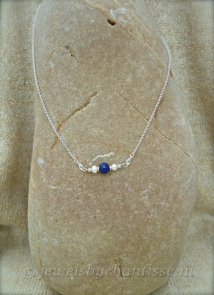 Zilveren Verwisselbare Ketting met Lapis Lazuli
