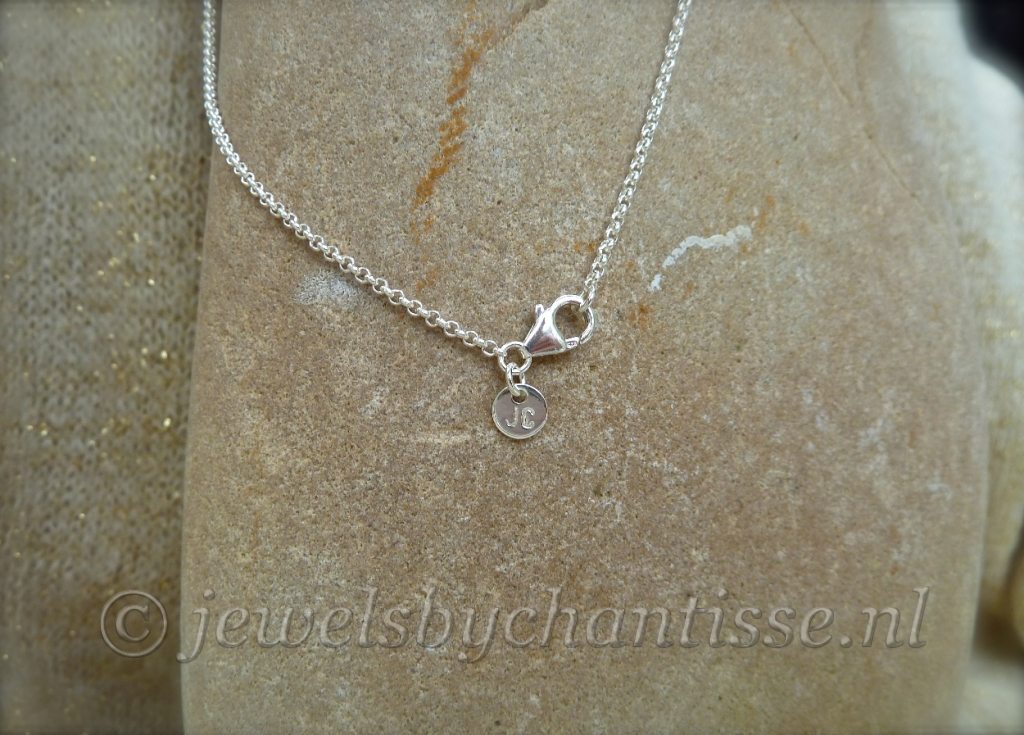 Zilveren Verwisselbare Ketting met Zwart Kristal 5 Zilveren Verwisselbare Ketting met Zwart Kristal