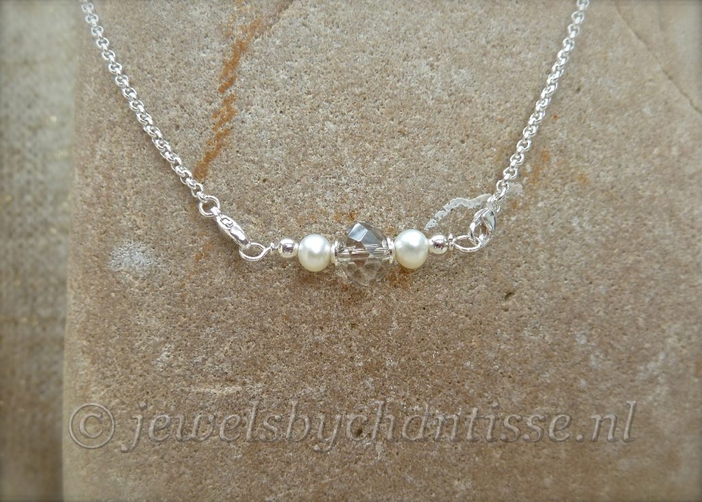 Zilveren Verwisselbare Ketting met Kristal 4 Zilveren Verwisselbare Ketting met Kristal