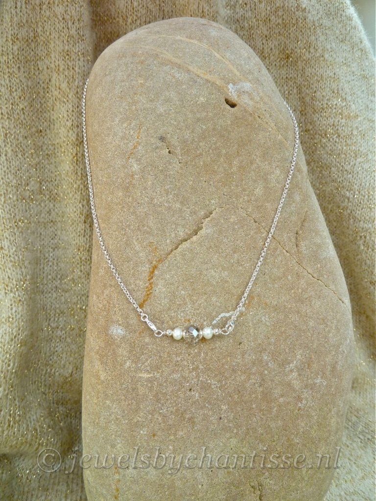 Zilveren Verwisselbare Ketting met Kristal 3 Zilveren Verwisselbare Ketting met Kristal