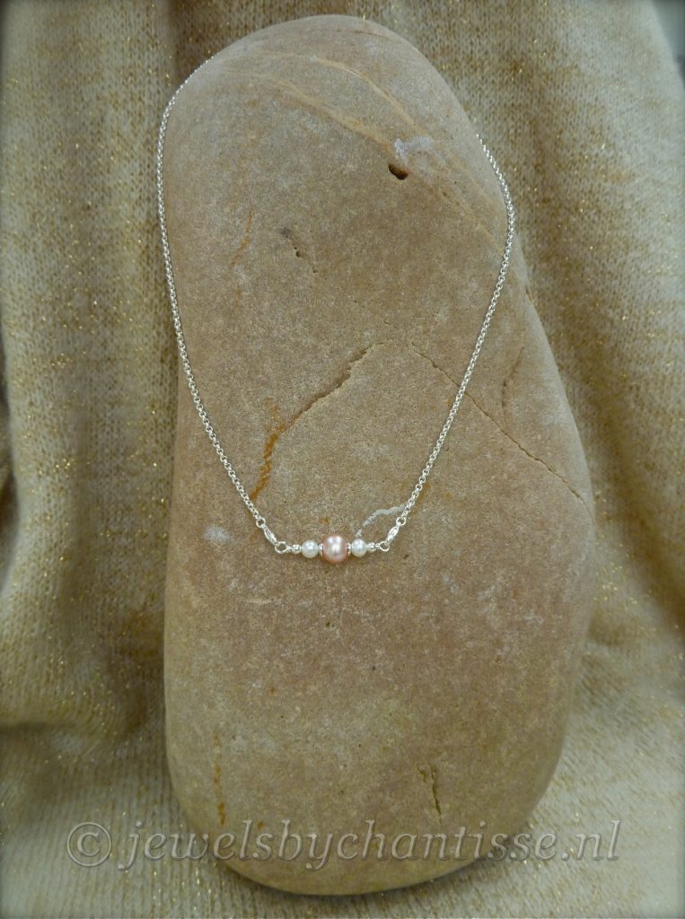 Zilveren Verwisselbare Ketting met Pareltjes 3 Zilveren Verwisselbare Ketting met Pareltjes