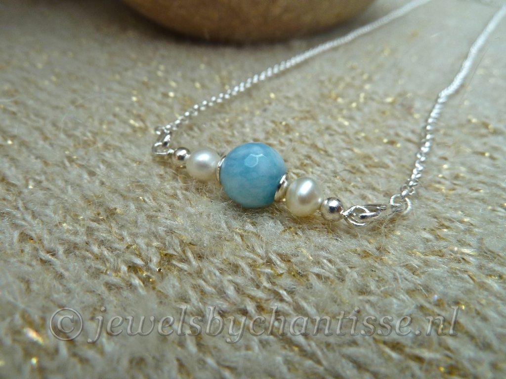 Zilveren Ketting met Verwisselbare Larimar 2 Zilveren Ketting met Verwisselbare Larimar