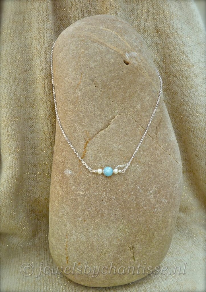 Zilveren Ketting met Verwisselbare Larimar 3 Zilveren Ketting met Verwisselbare Larimar