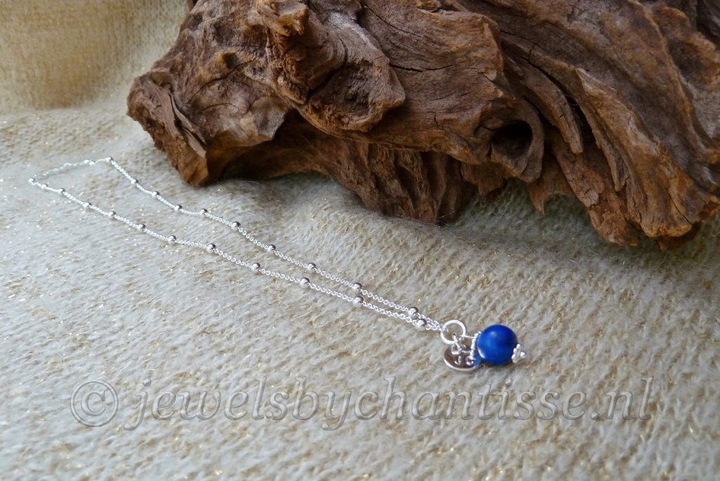 Bolletjesketting met Lapis Lazuli 2 Bolletjesketting met Lapis Lazuli