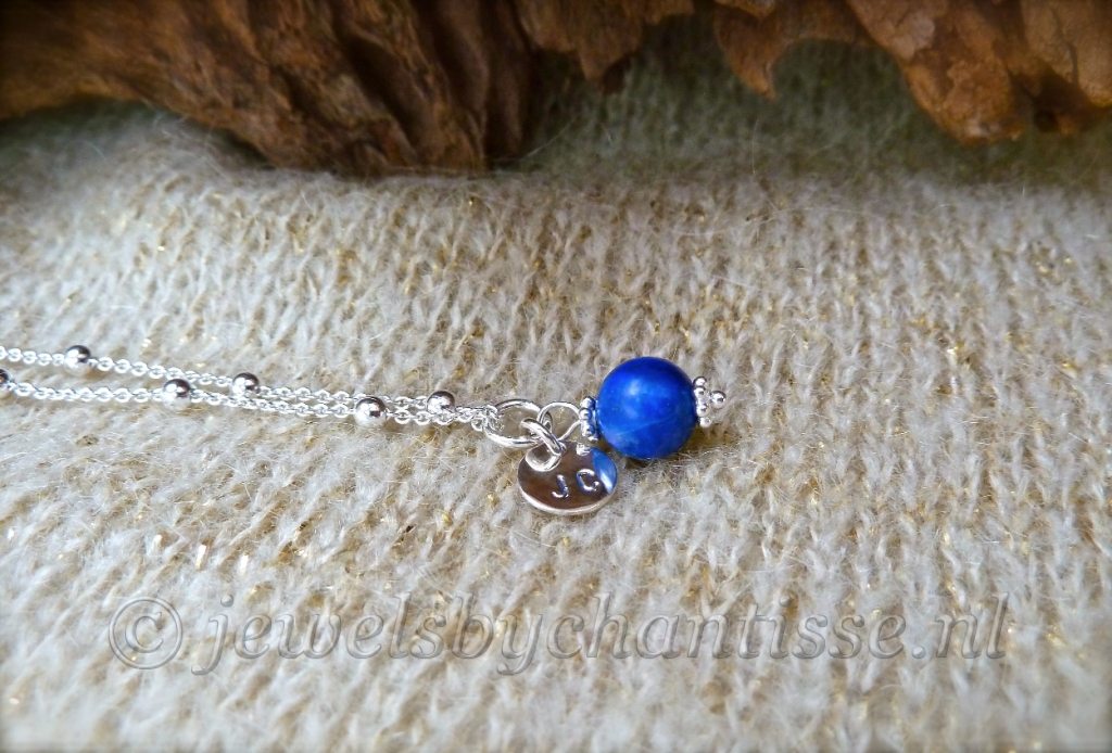 Bolletjesketting met Lapis Lazuli 3 Bolletjesketting met Lapis Lazuli