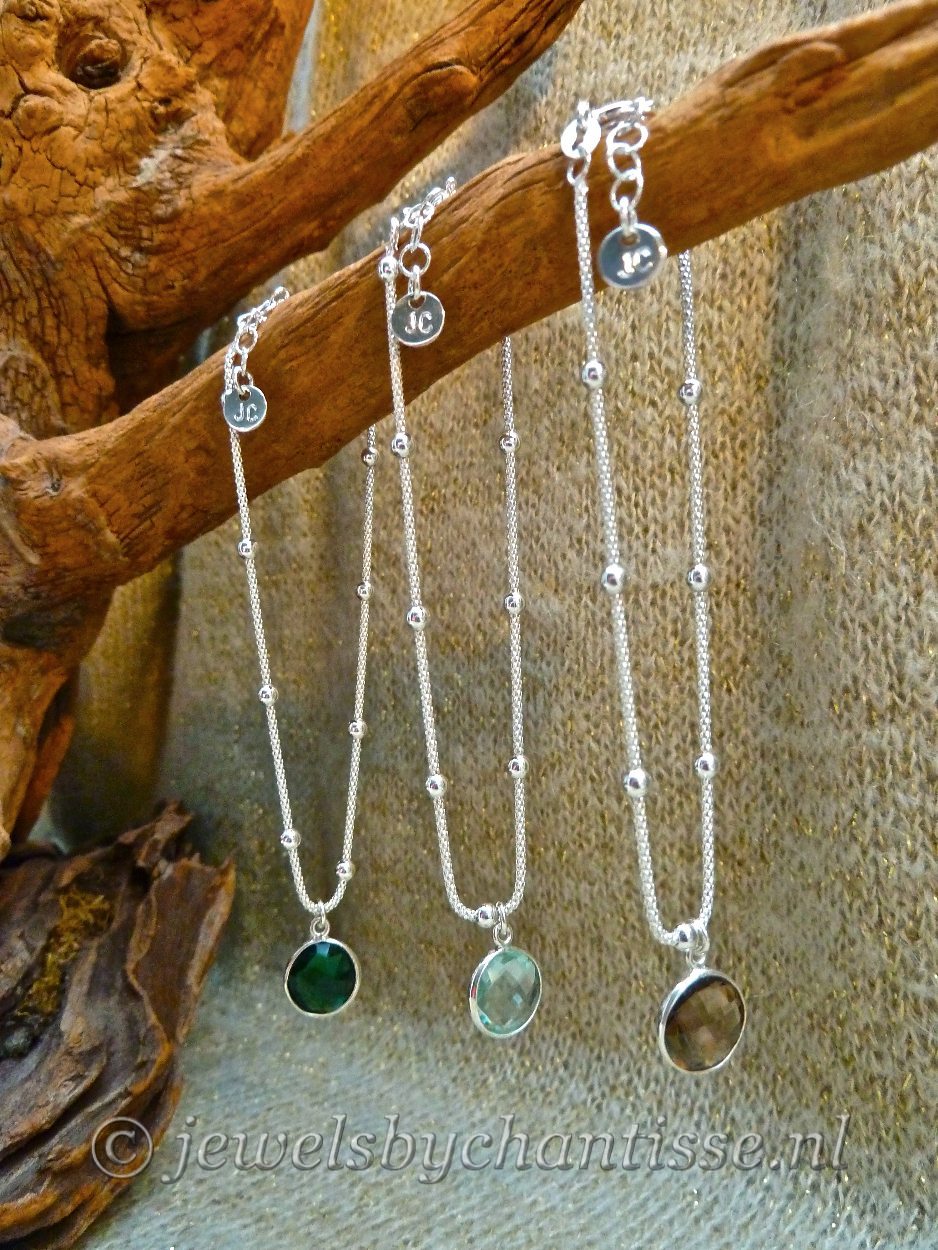 Zilveren Armbandje met Rookkwarts 4 Zilveren Armbandje met Rookkwarts