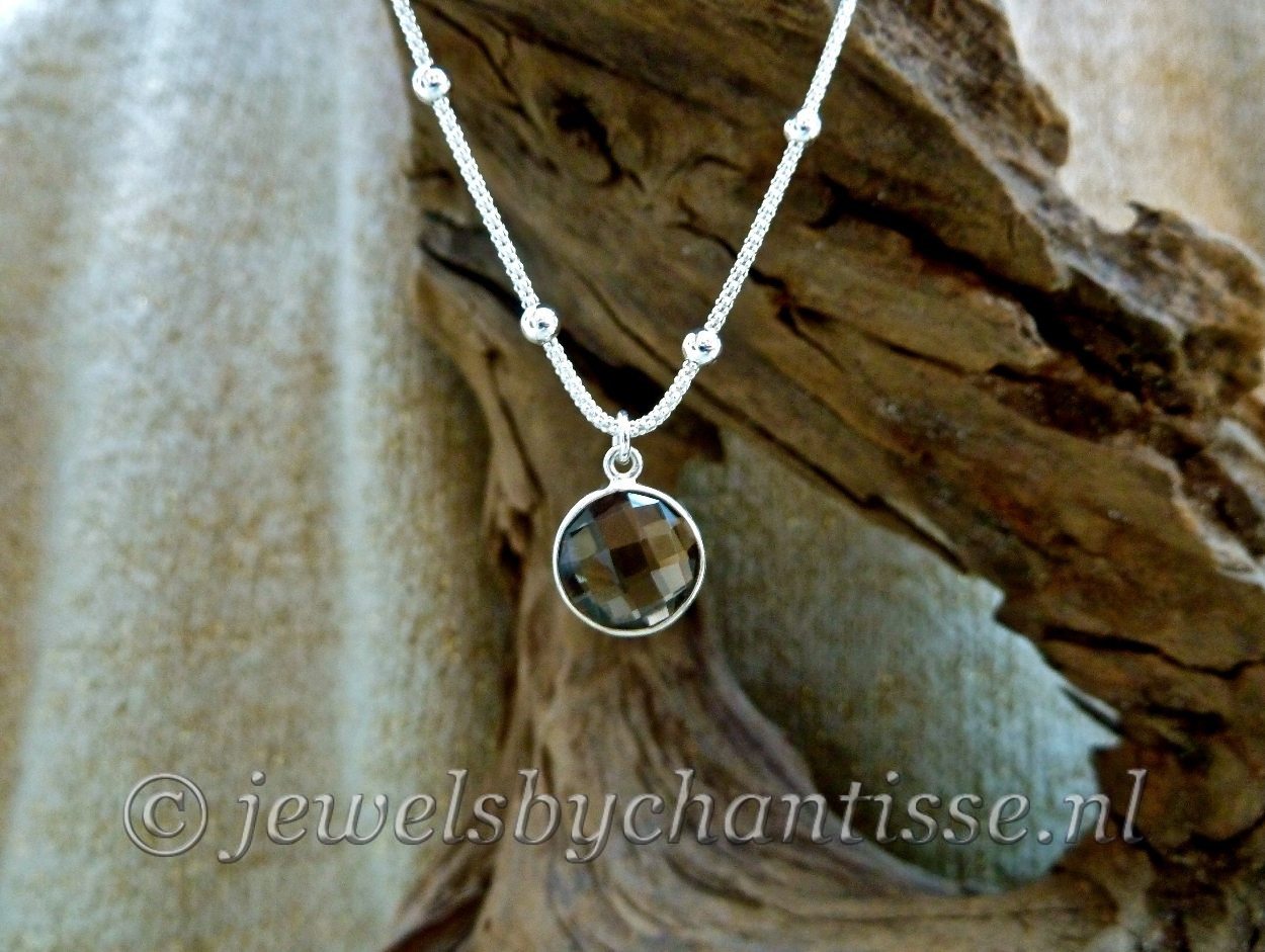 Zilveren Armbandje met Rookkwarts 2 Zilveren Armbandje met Rookkwarts