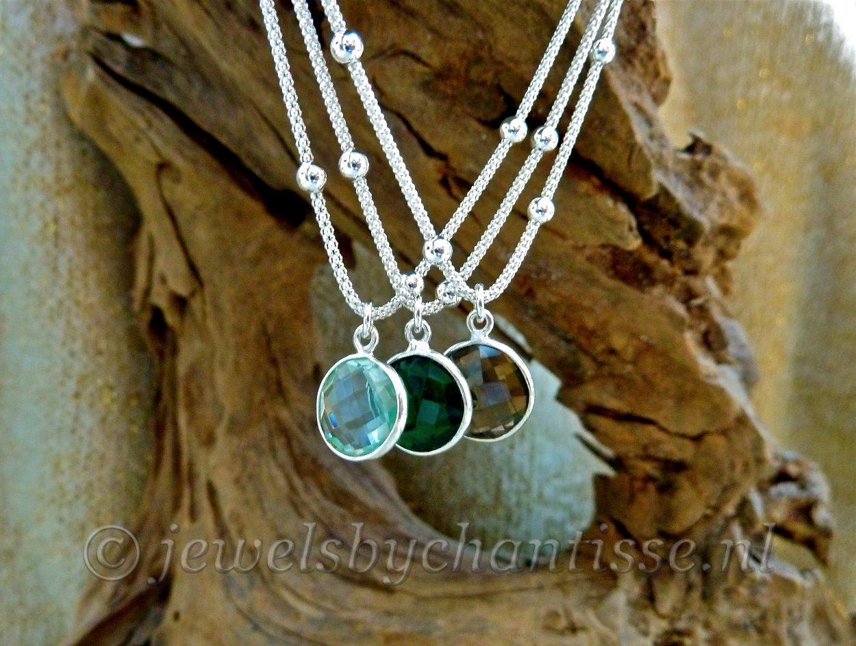 Zilveren Armbandje met Aquamarijn 5 Zilveren Armbandje met Aquamarijn