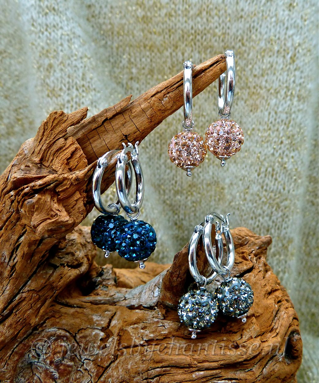 Zilveren Oorbellen met Zalm Preciosa Kristal 3 Zilveren Oorbellen met Zalm Preciosa Kristal