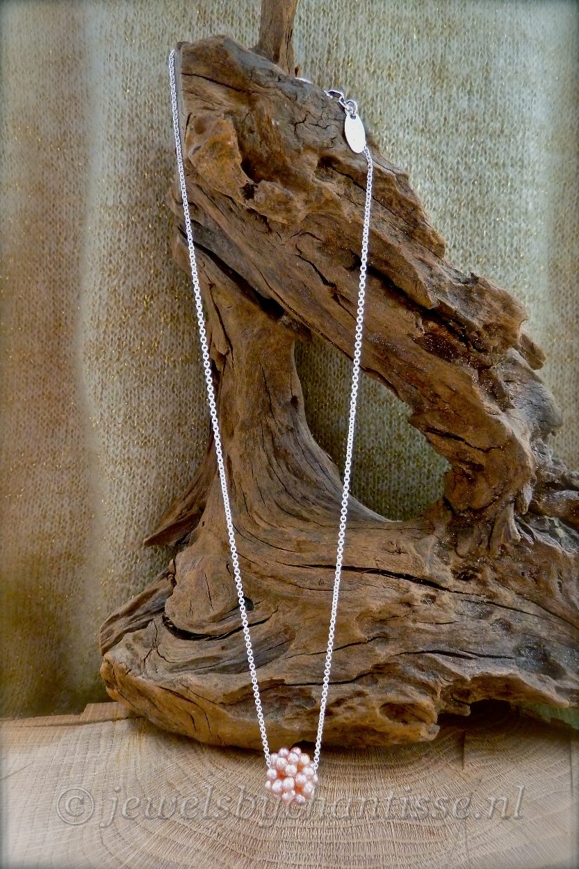 Zilveren Ketting met Parelbolletje 2 Zilveren Ketting met Parelbolletje