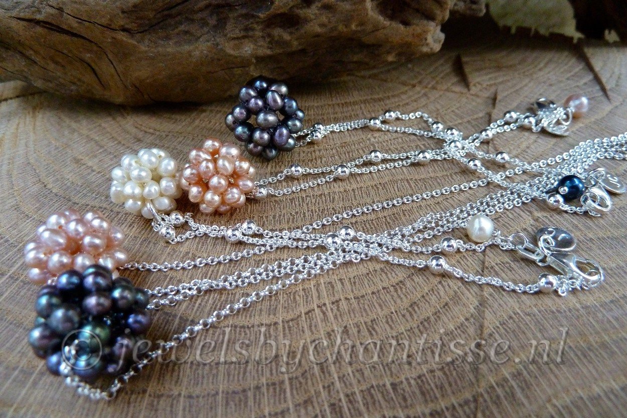 Zilveren Ketting met Parelbolletje 6 Zilveren Ketting met Parelbolletje