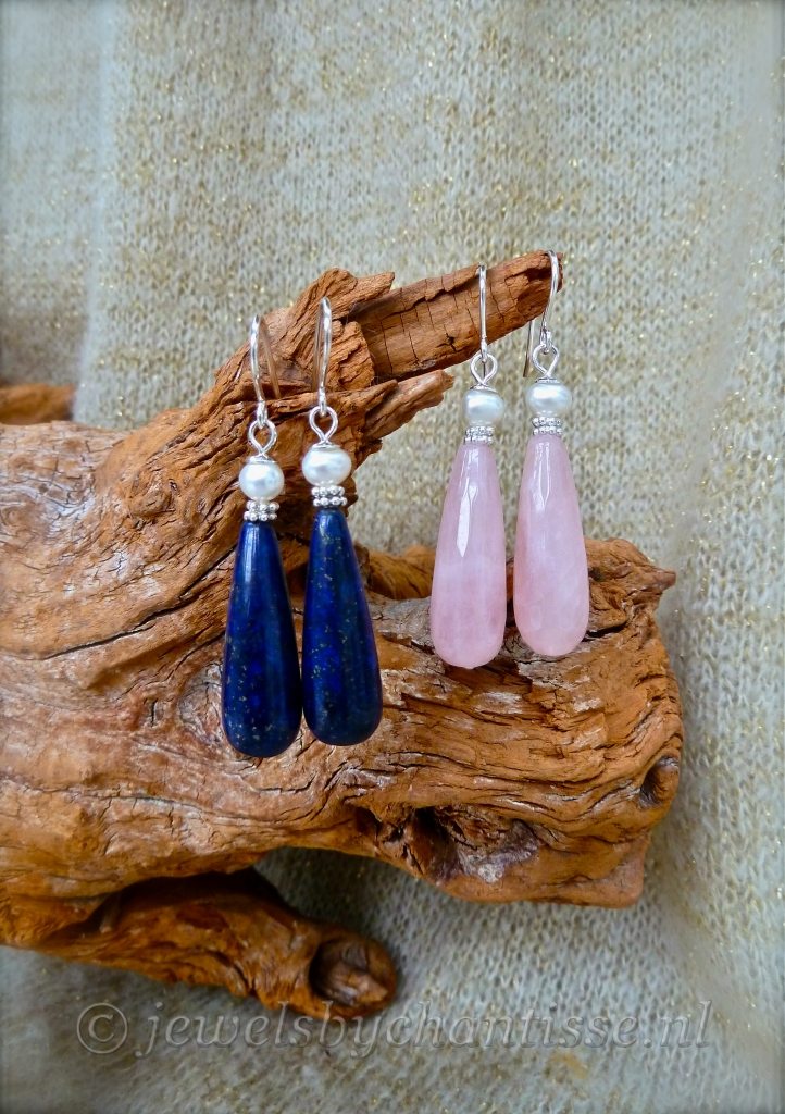 Zilveren Lapis Lazuli Oorbellen