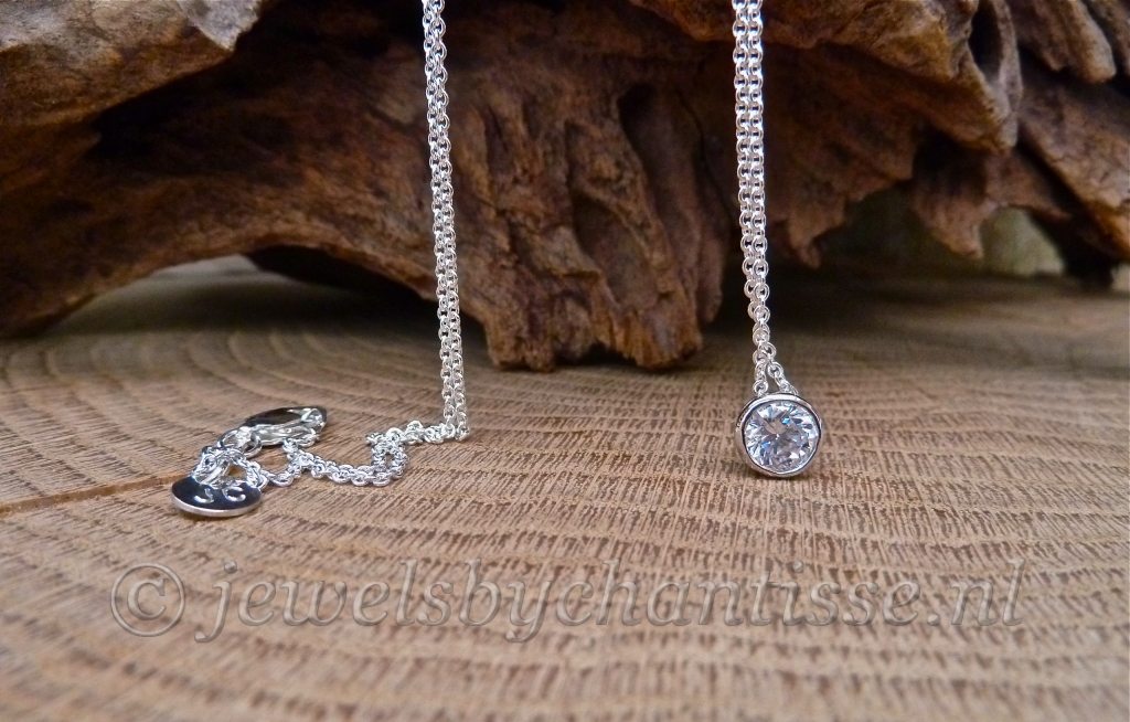 Zilveren Ketting met Zirkonia