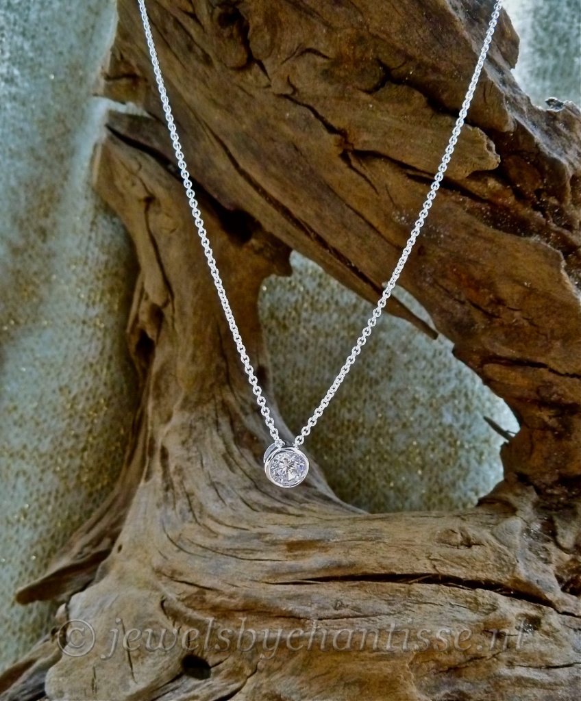 Zilveren Ketting met Zirkonia