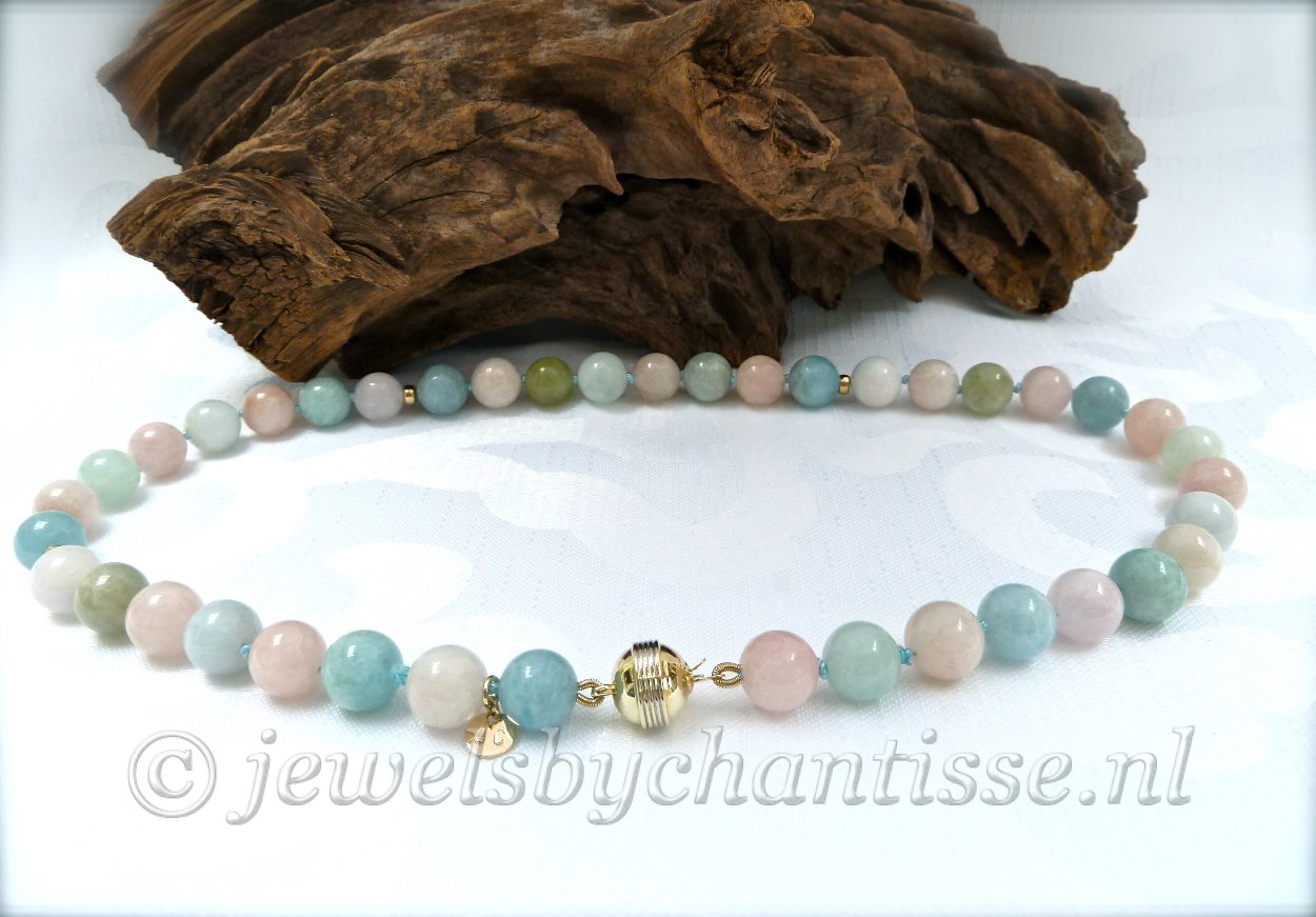 Geelgouden Berylcollier