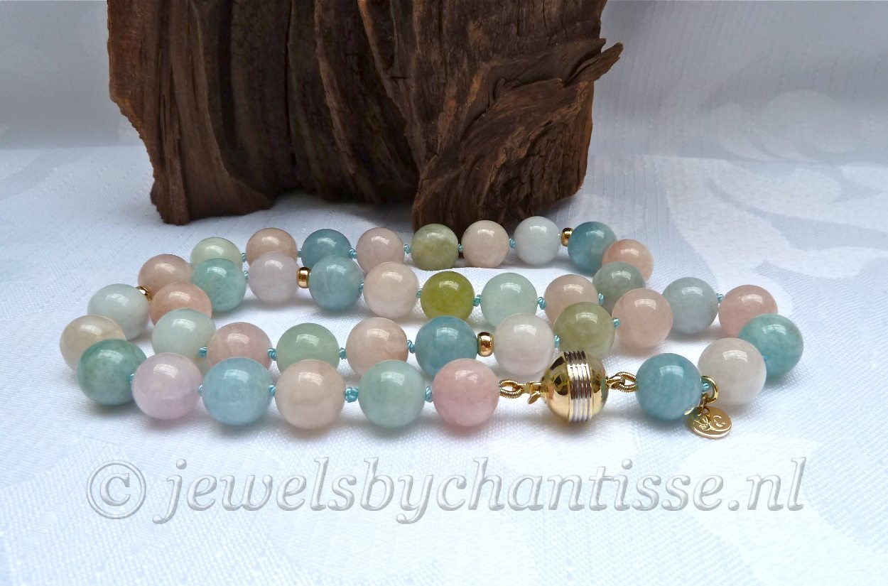 Geelgouden Berylcollier