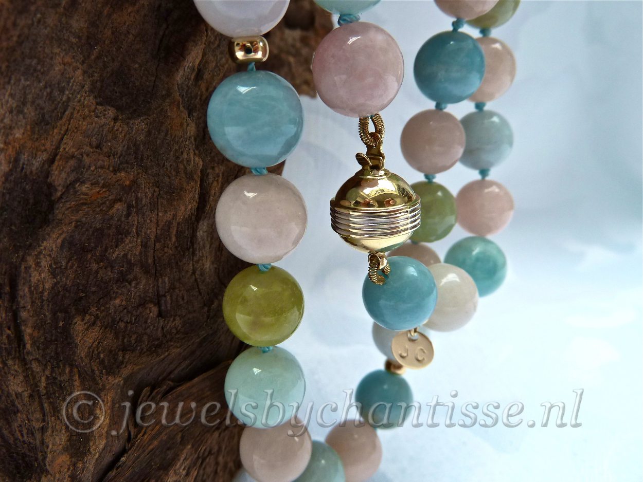 Geelgouden Berylcollier