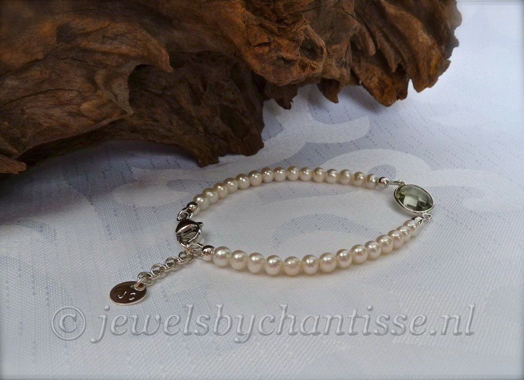 Parelarmband met Prasioliet 2 Parelarmband met Prasioliet