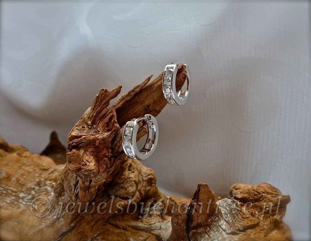 Zilveren Creolen met Zirconia