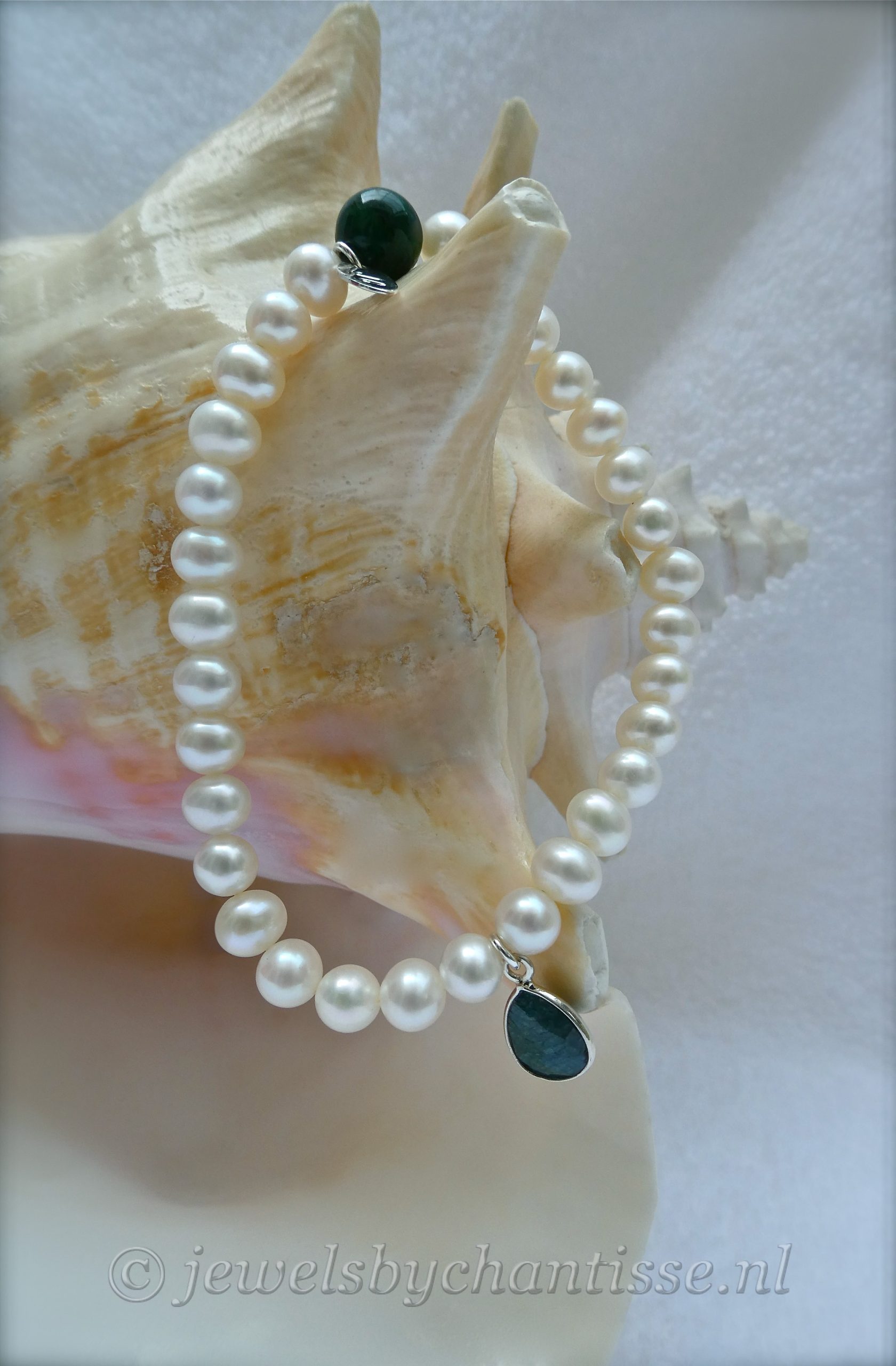Elastische Armband met Smaragd - Image 3