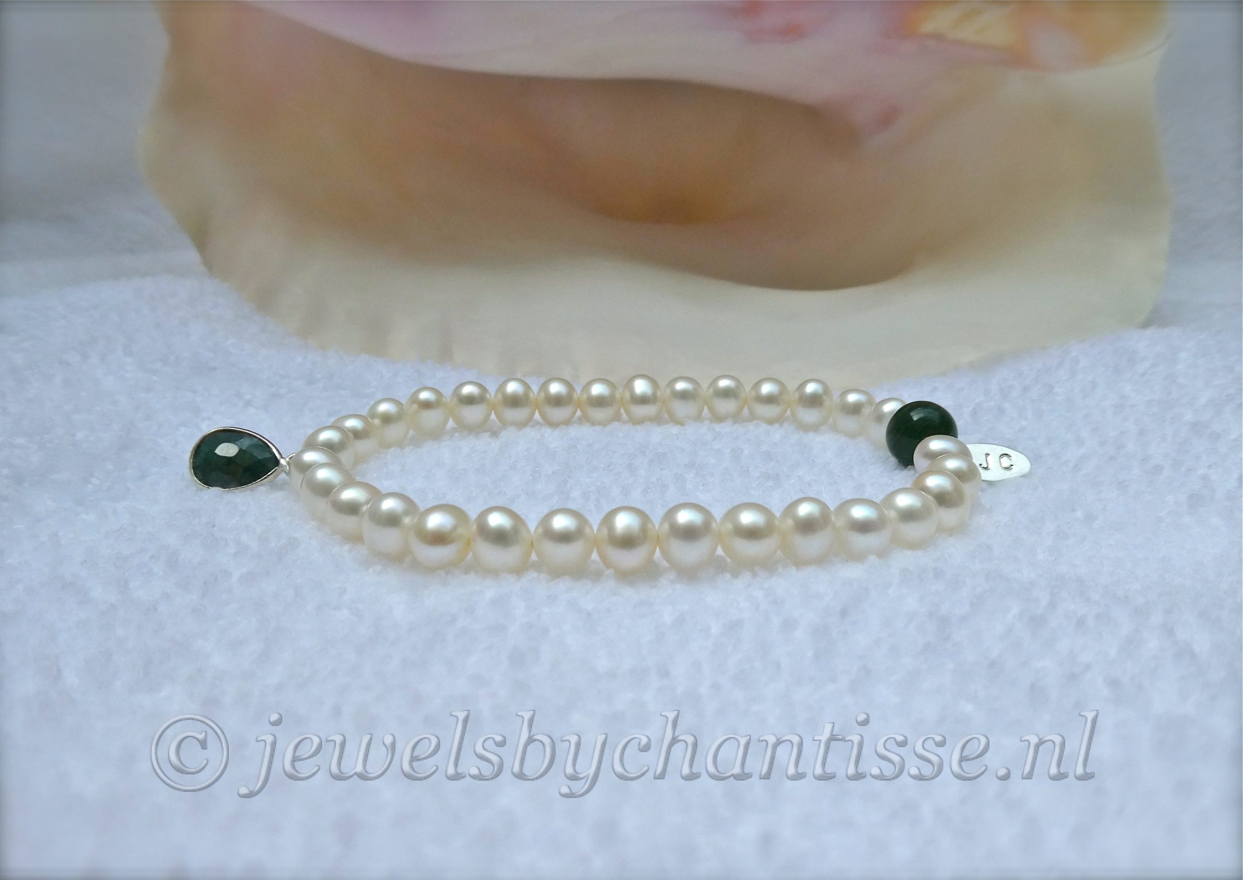 Elastische Armband met Smaragd - Image 5