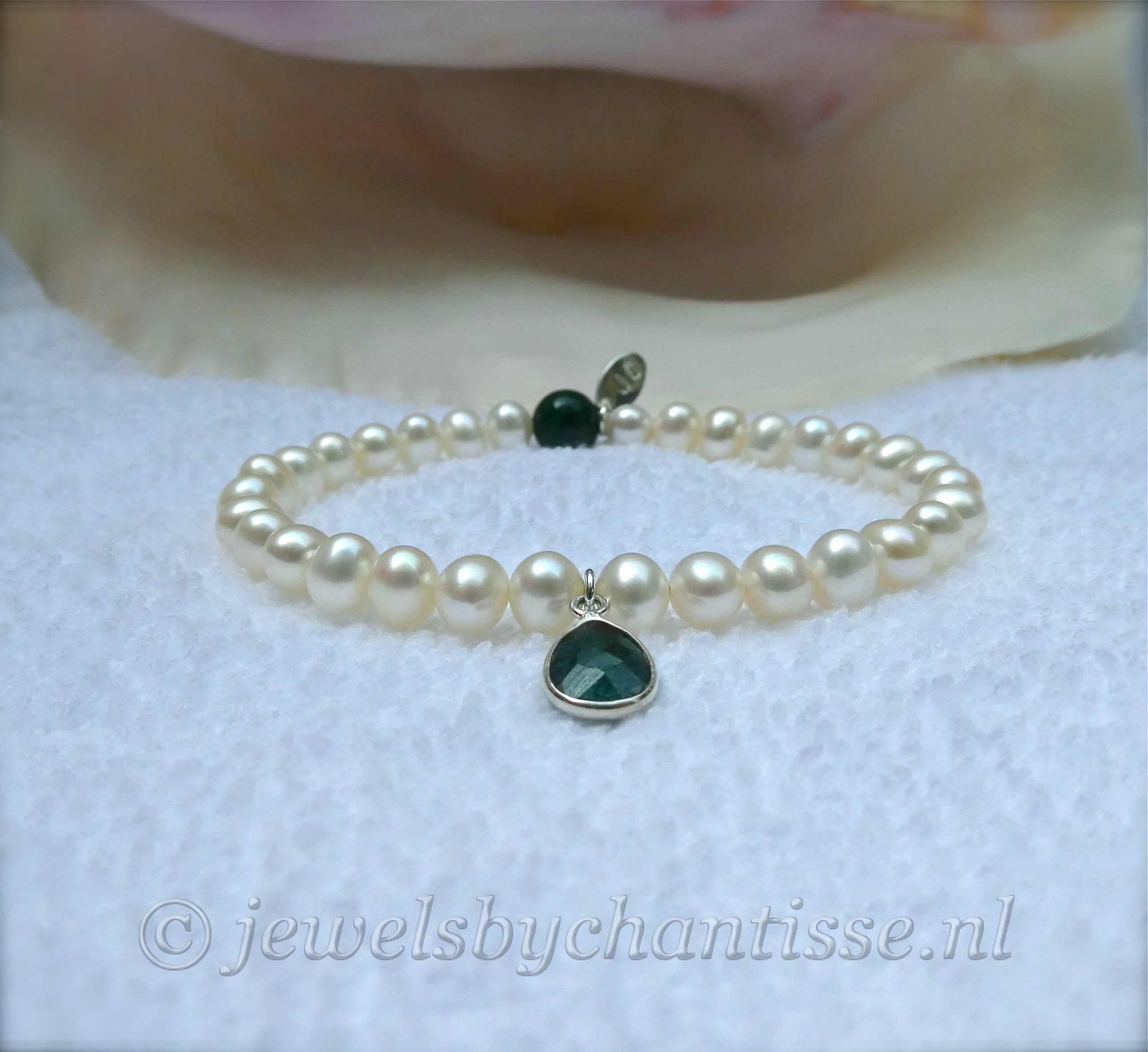 Elastische Armband met Smaragd - Image 6