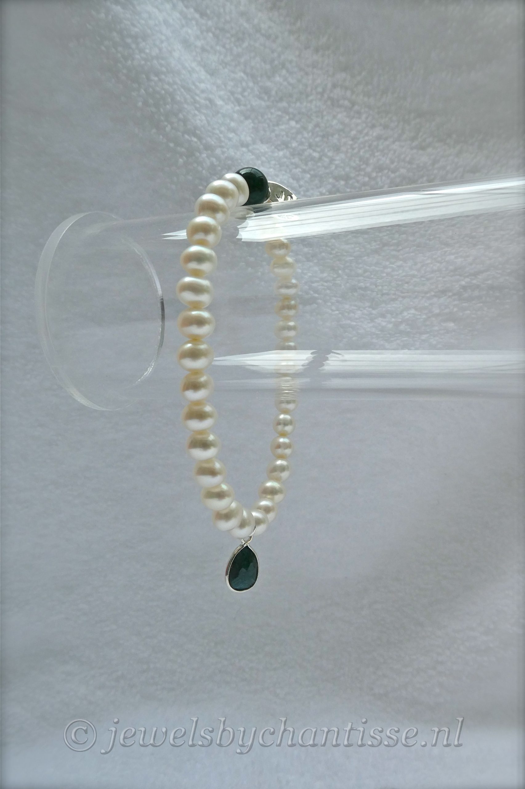 Elastische Armband met Smaragd - Image 4