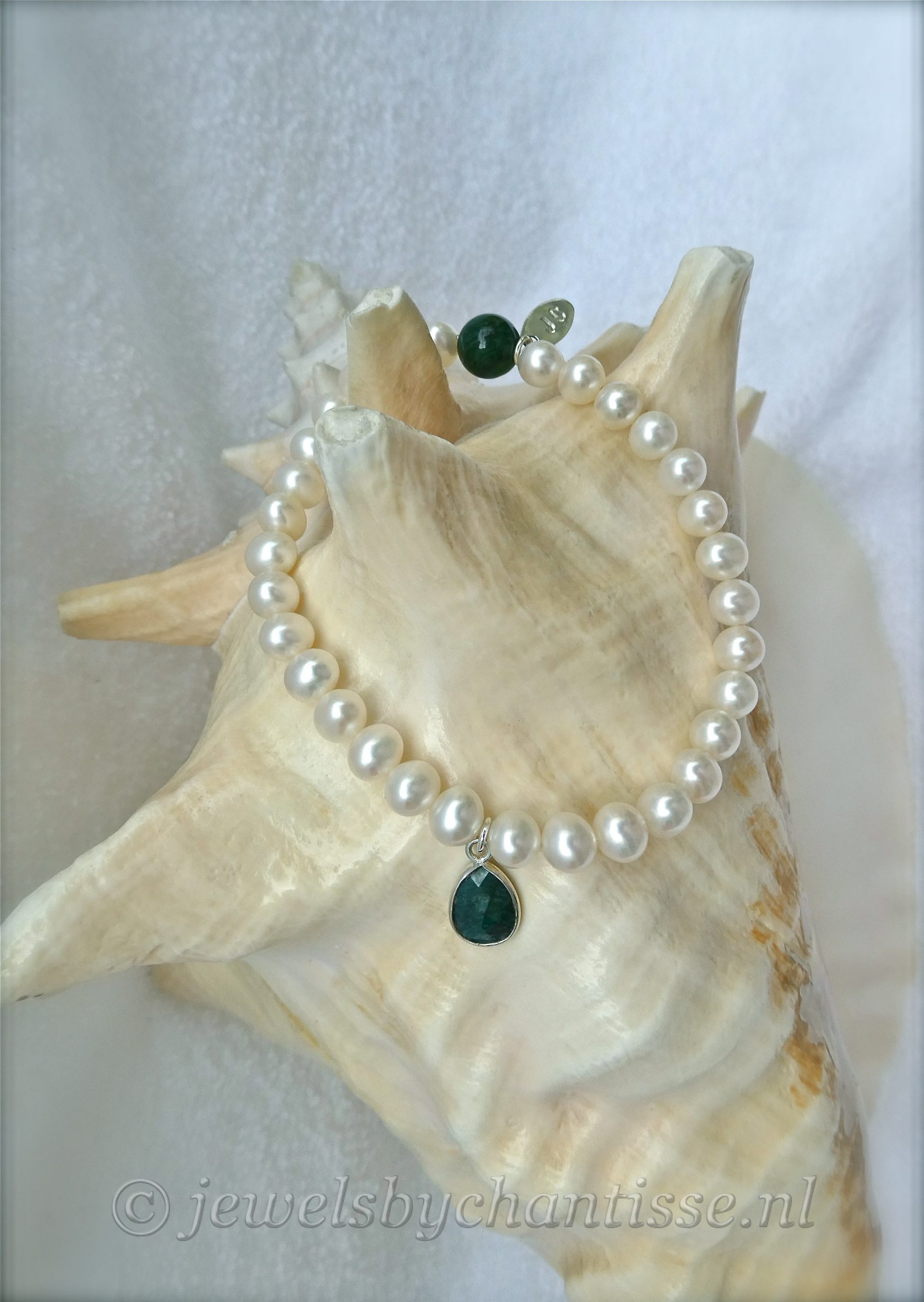 Elastische Armband met Smaragd - Image 2