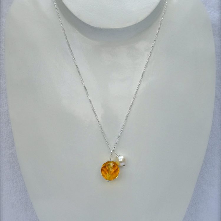 Zilveren Ketting met Citrien