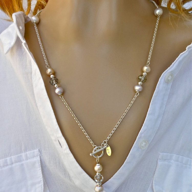 Zilveren Jasseronketting met Parels