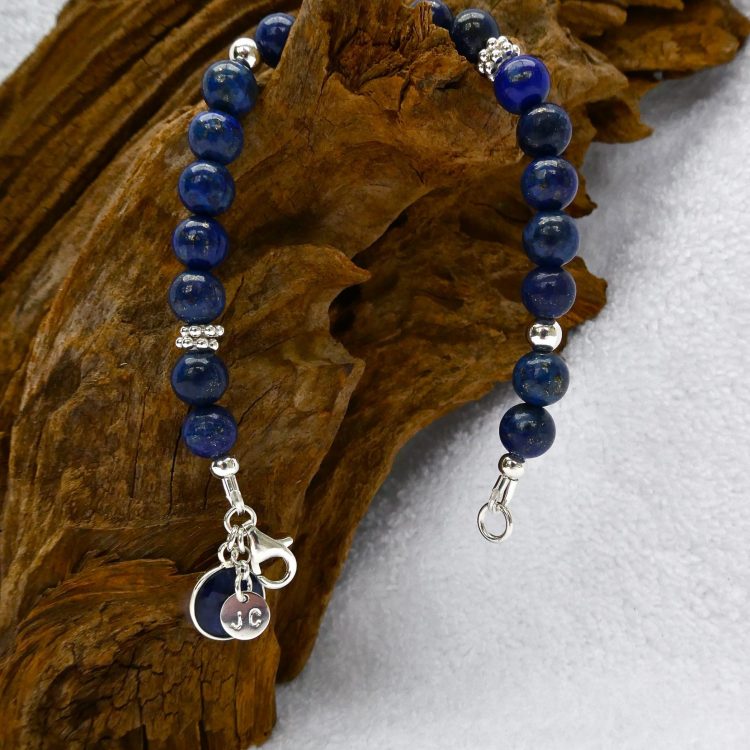 Zilveren Lapis Lazuli Armband met Saffier